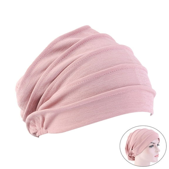 LULULION Cotton Chemo Turban Headwear Hat for Women Pink 1Pcs