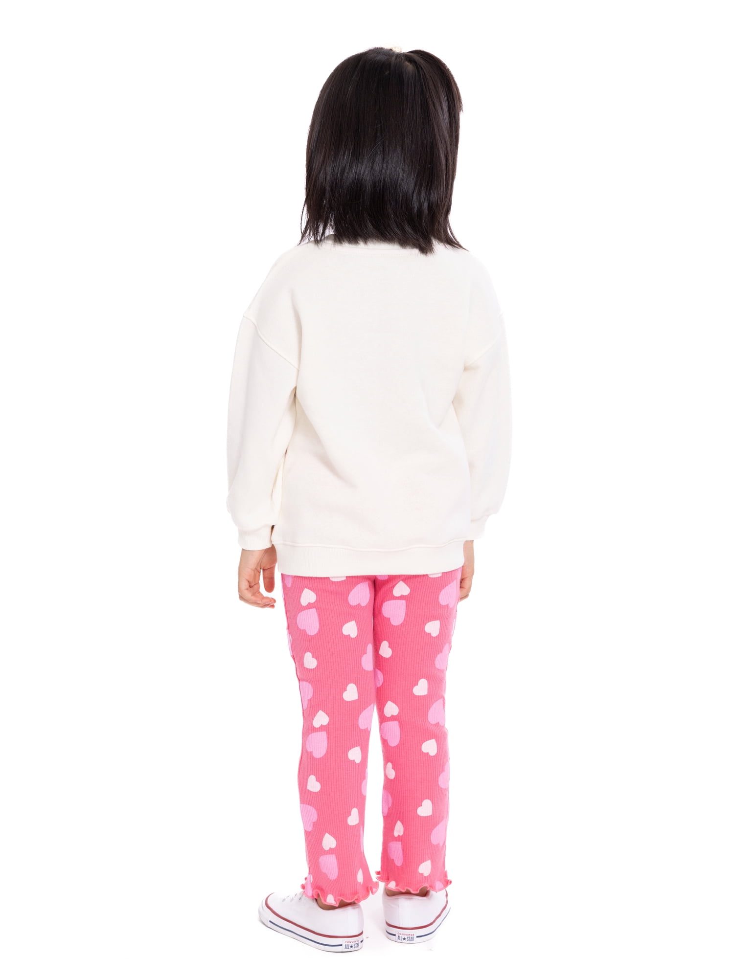 Lady and the Tramp Toddler Girls Long Sleeve Graphic Sweatshirt and Matching Flare Leggings Set, 2-Piece, Sizes 12M-5T