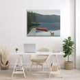 thumbnail image 2 of Stupell Industries Docked Row Boat Lake Forest Landscape Pet Dogs, 48 x 36, Design by James Wiens, 2 of 7