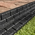 thumbnail image 3 of GroundSmart Brickface Landscape Edging, 4' Black Rubber Garden Edging Border, 48 pack, 3 of 18