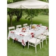 thumbnail image 4 of Outdoor Tablecloth with Umbrella Hole for Patio/Picnic/Party/Camping, Red Poppy Flowers Waterproof Table Cloth Rectangle Table Cover Washable, Spring Gray Eucalyptus Leaves Rustic (60"x 84"), 4 of 8