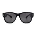 thumbnail image 3 of Retro Gentlemanly Vintage Style Horn Rim Hipster Plastic Sunglasses Black Marble - Black, 3 of 7