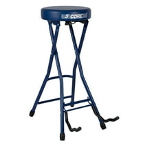 5Core Guitar Stool 3.15" Padded Chair Foldable Heavy Duty Music Seat Built in Foot Rest Guitar Stand