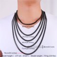 thumbnail image 5 of U7 Black Cuban Necklace for Men Stainless Steel Curb Chain Jewelry 6mm 22 Inch Fashion Gift for Son Husband, 5 of 8