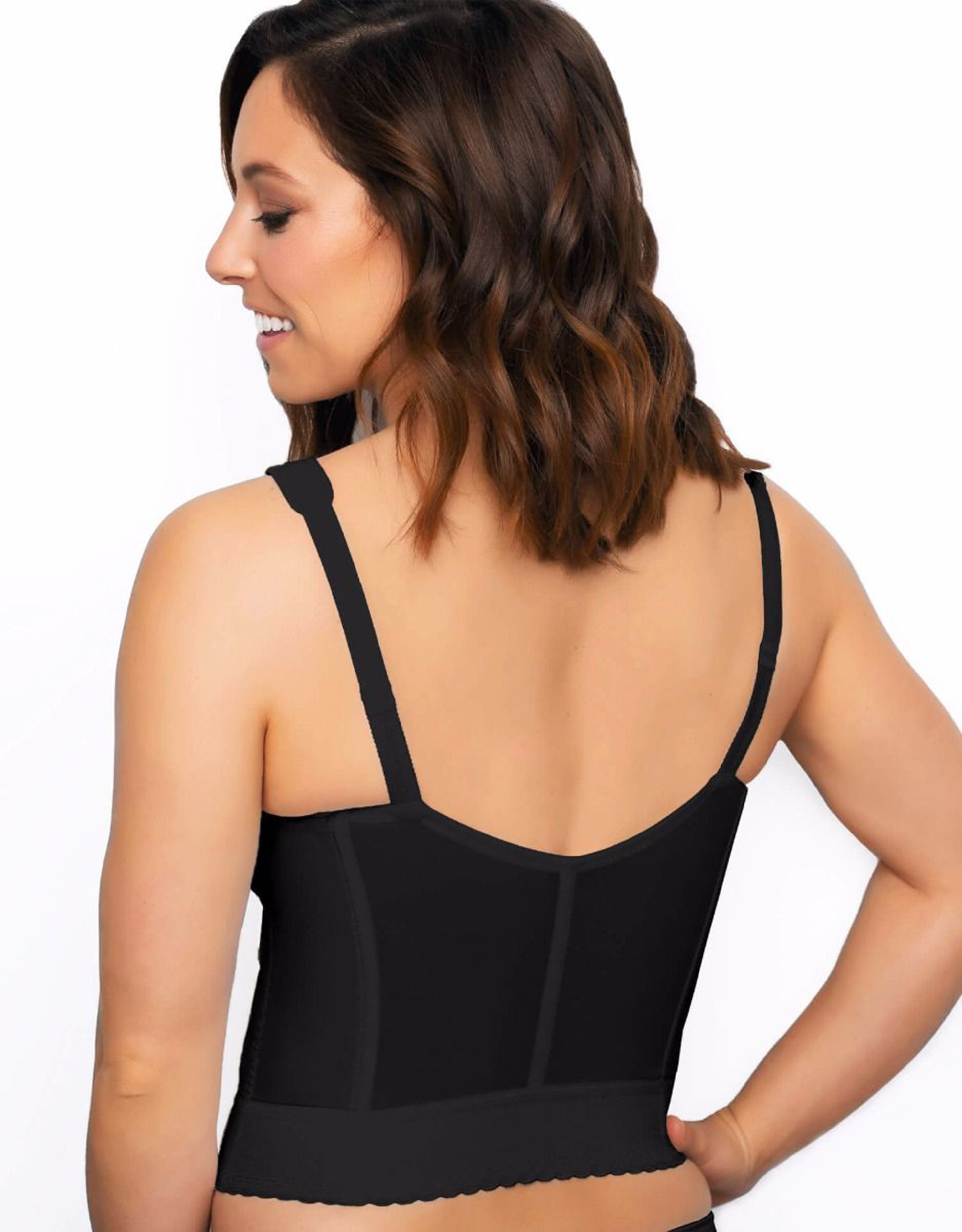 Exquisite Form 5107530 Fully® Slimming Wireless Back & Posture Support Longline Bra with Front Closure