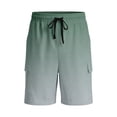 thumbnail image 5 of Gym Cargo Shorts Men Gradient Drawstring Casual Straight Leg Outdoor Workout Shorts Men With Pockets, 5 of 5