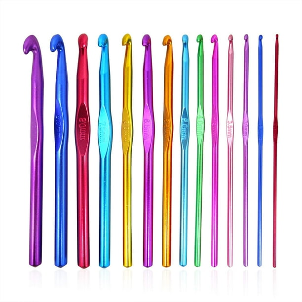 14 Pack Crochet Hooks Set, Yarn for Crocheting with Storage Bag and Crochet  Needle Accessories, Ergonomic Crochet Hook Set Great for DIY Lovers