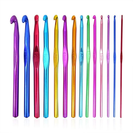 14 Pack Crochet Hooks Set, Yarn for Crocheting with Storage Bag and ...