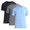 Black Soot/Charcoal Sky Htr/Ultamrine Blue, variant on Men's & Big Men's 3-Pack Crewneck Tee with Short Sleeves, Sizes XS-3XL