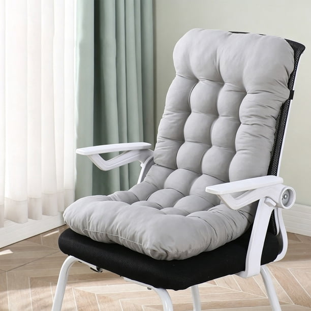 Cojín para silla con respaldo | Cojín integrado para asiento y soporte lumbar para una postura correcta | Cojín ergonómico para silla de oficina, hogar, comedor o coche | Cómodo cojín antideslizante
