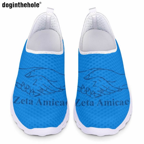 Zapatillas de deporte casuales para mujer Doginthehole Zeta Amicae, zapatos planos de diseño de moda de Friends of Zeta, zapatos de malla transpirables sin cordones para verano