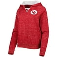 thumbnail image 2 of Women's Colosseum Crimson Oklahoma Sooners The Devil Speckle Lace-Placket Raglan Pullover Hoodie, 2 of 4