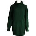 thumbnail image 3 of Women's Loose Oversize Turtleneck Wool Long Pullover Sweater Dress, 3 of 5