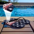 thumbnail image 5 of Chririnla Women's Beach Sandals American Flag Print Casual Non-Slip Comfortable Yoga Mat Flip Flops Lightweight Quick Dry Bathroom Shower Shoes with Arch Support, 5 of 7