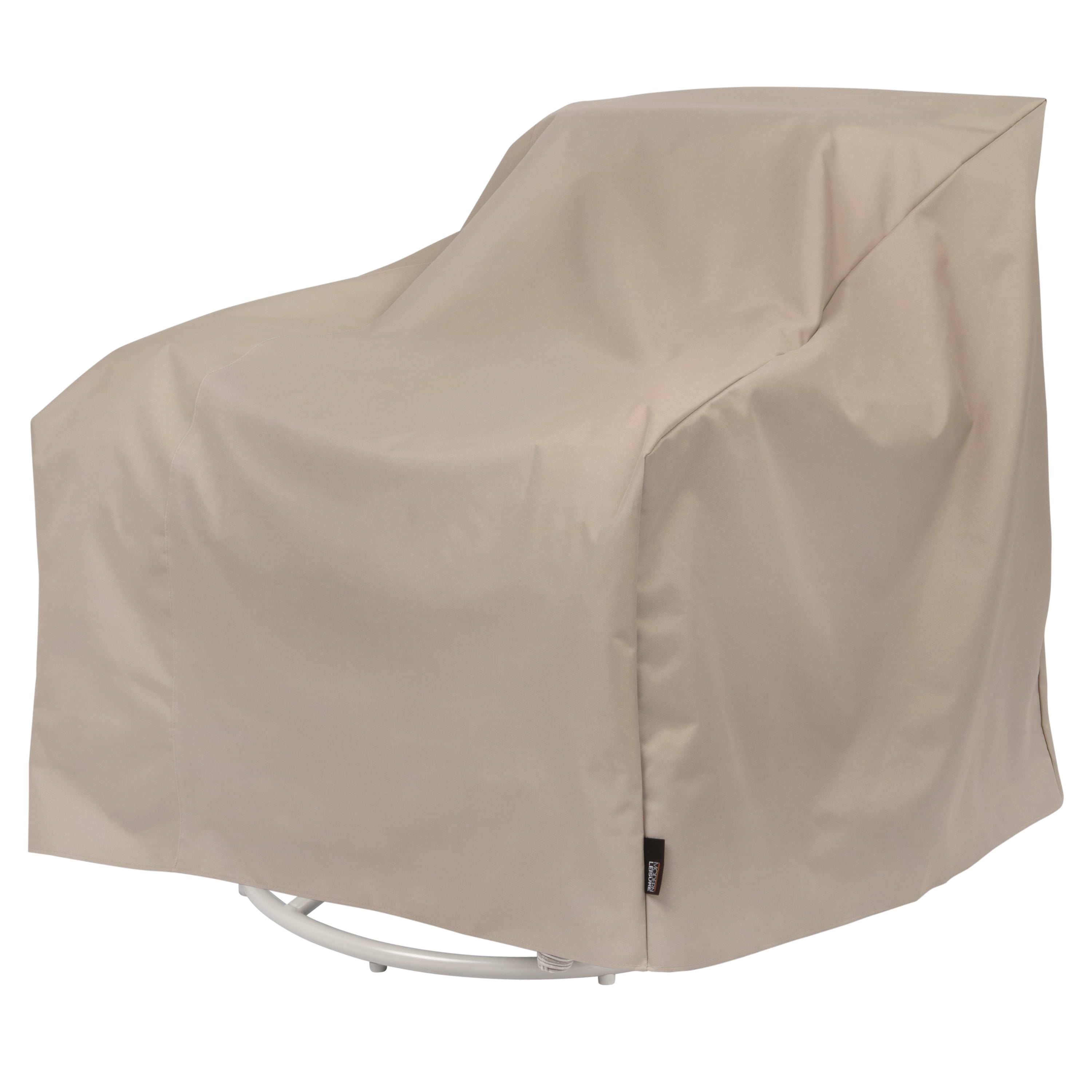 Modern Leisure Basics Patio Swivel Lounge Chair Cover, 37.5"L x 39.25"W x 38.5"H, Beige & Black