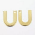 thumbnail image 2 of U8MO 100pcs 304 Golden Stainless Steel Charms Metal Alphabet A~Z Pendants 11x6~12mm-U, 2 of 2