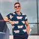 thumbnail image 4 of Fotbe Pig 1 Camiseta Polo de Golf para Hombre con Estampado – Camisa Deportiva Transpirable con Cuello Abotonado-X-Large, 4 of 6