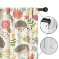 thumbnail image 4 of Blackout Kids Curtains,Hedgehog Pattern with Pioneer Flower Childrens Insulated Curtains Set Of 2,Bedroom Essentials,Toddler Room Decor 52"x84"(132x213cm), 4 of 4