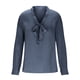 thumbnail image 4 of AUNVITO Women's V-Neck Tie-Waist Satin Blouse Elegant and Chic Casual Style, 4 of 8