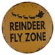thumbnail image 5 of Letrero de hojalata con texto en inglés "Reindeer Fly Zone", póster, decoración navideña, manualidades, 5 of 6