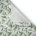 thumbnail image 3 of Ambesonne Tea Kitchen Curtains, Green Leaves Botanical Artwork, 55"x39", Emerald and White, 3 of 3