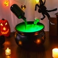 thumbnail image 2 of Halloween Auldron Decor With Floating Potion Bottles And Diffuser LED Atmosphere Light Terrifying Props Fog Machine, 2 of 8