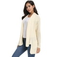 thumbnail image 3 of Uniexcosm Women's Sweaters Cardigan Open Front Casual Long Sleeve Knit with Pockets, 3 of 10