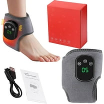 Emsence Triple Therapy Foot Massager,Vibration Heated Feet Wrap with 3 Vibration Mode,5 Heat Leavel,Intelligent Temperature Control Ankle Protection for All Ages Ankle Massage(red)