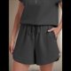 thumbnail image 5 of Pantalones Cortos Deportivos con Cordón para Mujer, de Cintura Alta, para Hacer Ejercicio en Verano, con Bolsillos. Gris Oscuro L, 5 of 7