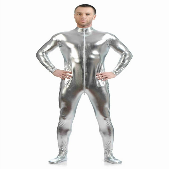 TISHITA Combinaison Intégrale Spandex Brillant, Combinaison Seconde Peau Zentai Unitard L L