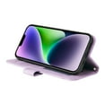 thumbnail image 3 of Allytech Slim Wallet Case for iPhone 15 Plus with Card Slots, Luxury PU Leather Magnetic Clasp Flip Wrist Shoulder Strap Kickstand Shockproof Protective Shell for Women Men - Purple, 3 of 9