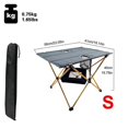 thumbnail image 3 of Table Pliante Portable avec Trou pour Gobelet, Table de Camping Ultralégère et Compacte avec Sac de Transport pour Extérieur, Pêche et Randonnée, 3 of 5