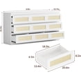 thumbnail image 2 of Commode à 9 Tiroirs en Rotin avec Station de Recharge, Commode Rustique, Grand Commode de Garde-Robe Organisateur de Rangement pour Chambre, Salon, Entrée, Blanc, 2 of 6