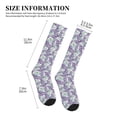 thumbnail image 2 of Lsque Lavender Flowers Pattern Sport Compression Socks for Men & Women 15-20 mmHg Knee High Nurse Pregnant Running Medical and Travel Athletic, 2 of 6