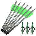 thumbnail image 2 of 7.5" Crossbow Bolts Carbon Arrows Bolts Blade Arrowheads Archery Hunting, 2 of 11