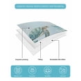 thumbnail image 4 of Full Size Quilt Bedding Set, Coastal Turtle Reversible Summer Quilt 3 Pieces, Nautical Eucalyptus Leaves Coral Seaweed Lightweight Bedspreads Coverlets with 2 Pillow Shams for All Seasons, 4 of 5