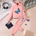 thumbnail image 2 of XZNPDUCQ 9-10 Years Toddler Girl Clothes Ruffle Long Sleeve Print Tops and Pants 2PC Little Girl Winter Outfits A71-Pink, 2 of 4
