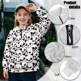 thumbnail image 6 of Uorisanigo Girls Half Zip Pullover Sweatshirt Oversized Sweatshirts Loose Cute Panda Print Long Sleeve Zipper Sweatshirts Athletic Pullover Jackets for Vacation Shopping Exercise Wear, 6 of 7
