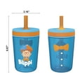 thumbnail image 4 of Zak Designs 15oz Blippi Kelso Tumbler Set, BPA-Free Leak-Proof Screw-On Lid with Straw Made of Durable Plastic and Silicone, Perfect Bundle for Kids, 2 Count (Pack of 1), 4 of 9