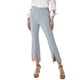 thumbnail image 3 of VISgogo Pantalones recortados casuales para mujer, cintura alta, color sólido, pierna acampanada, pantalones divididos con bolsillos VISgogo  moda, 3 of 6