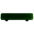 thumbnail image 1 of Hot Knobs HK1023-PB Kelly Green Rectangle Glass Cabinet Pull - Black Post, 1 of 1