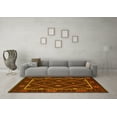 thumbnail image 3 of Ahgly Company Machine Washable Indoor Rectangle Oriental Yellow Traditional Area Rugs, 7' x 10', 3 of 4