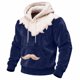 thumbnail image 5 of Ceisia Cozy Fleece-Lined Mens Loose Fit Santa Style Color Block Hooded Sweatshirt Gifts, 5 of 5