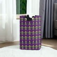 thumbnail image 6 of Yayeee Freestanding Laundry Hamper with Handle Collapsible Large Storage Basket for Clothes, Gold and Green Floral Pattern, 6 of 7