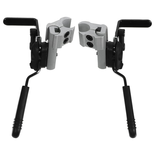 2 frenos para silla de ruedas, de aluminio, para silla de ruedas, para transporte médico, con montaje lateral, para la mayoría de las sillas de ruedas.