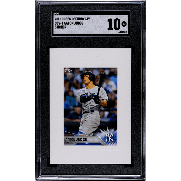 2018 Topps Opening Day Aaron Judge #ODV-1 Sticker SGC 10