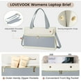 thumbnail image 5 of LOVEVOOK Laptop Bag for Women 15.6 Inch Tote Work Professional Leather Computer Briefcase Waterproof Handbag Shoulder Large Capacity Business Teacher Office Crossbody Purse, 5 of 8