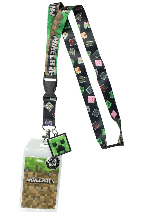 Minecraft Multi-Character ID Badge Holder Lanyard