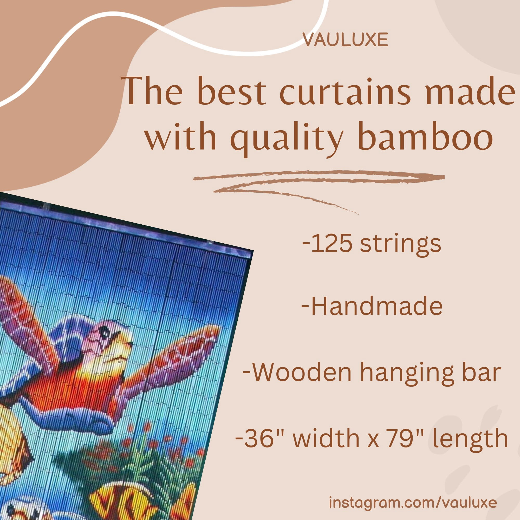 Beaded Doorway Curtains Bead Strands For Living Room Bedroom Door Kitchen Handmade Japanese 125 Strings Vintage Divider Painted Sea Turtles