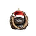 thumbnail image 1 of Adorno Navideño Plano de Acrílico para Árbol de Navidad, Ideal Como Regalo para Mascotas | Diseño de Animalitos | Cordón Resistente | Caja de Regalo Elegante | Colgante de Acrílico, 1 of 1